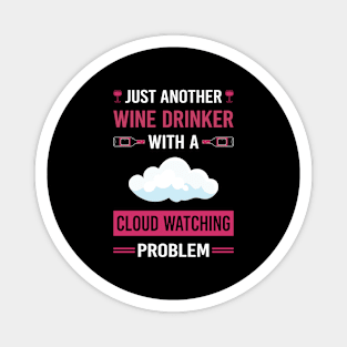 Wine Drinker Cloud Watching Magnet